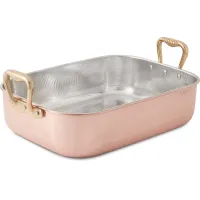 Zdjęcie Prostokątna brytfanna do indyka z miedzi - Cu Artigiana