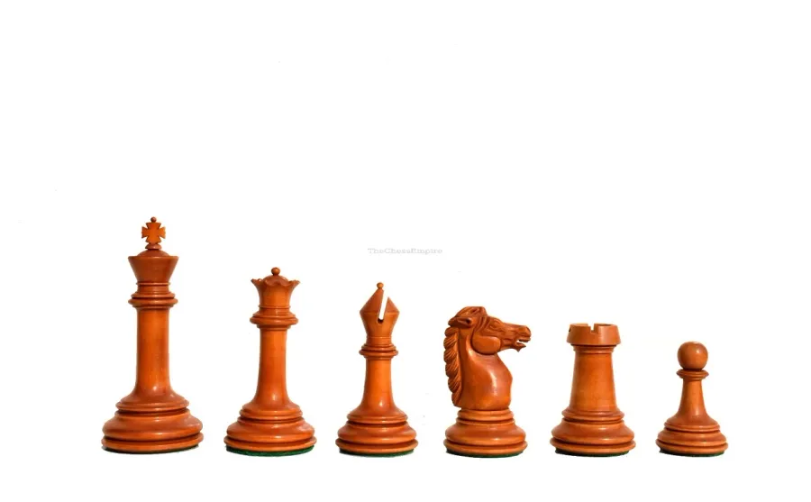 obrazek 3 Stylowe pionki szachowe z postarzanego bukszpanu i hebanu - The Chess Empire