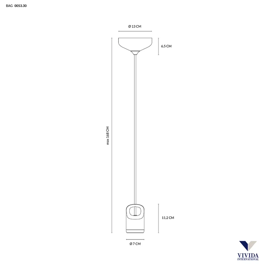 obrazek 2 Czarna włoska lampa wisząca LED Bag