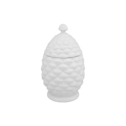 Picture White box in the form of a ceramic cone - Bordallo Pinheiro