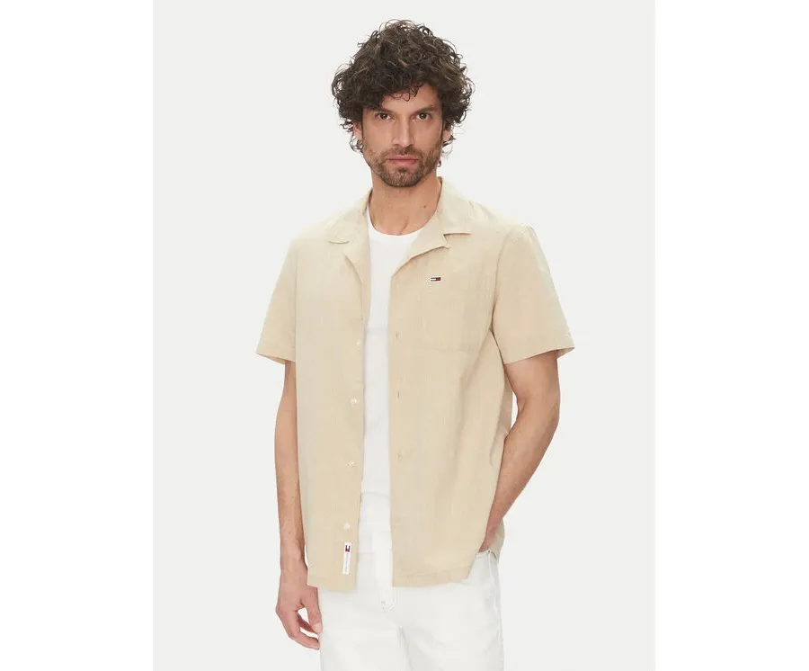 obrazek 1 Tommy Jeans Koszula DM0DM20895 Beżowy Regular Fit