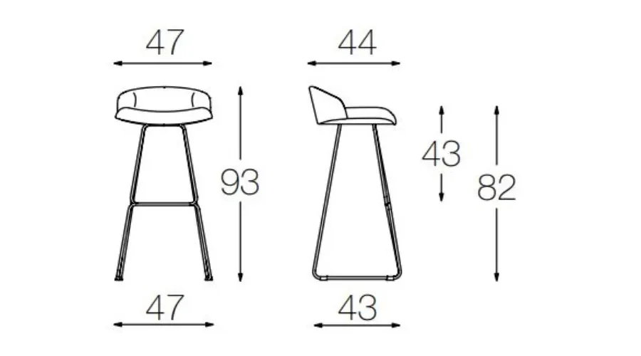 obrazek 2 Minimalistyczny hoker, krzesło barowe Loft
