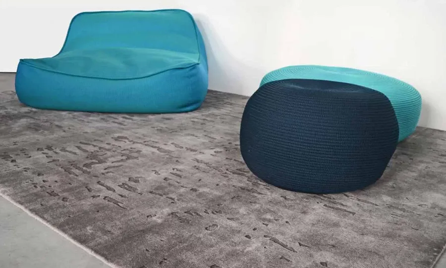 obrazek 4 Designerski turkusowy wełniany dywan w stylu abstrakcyjnym - Sartori Rugs