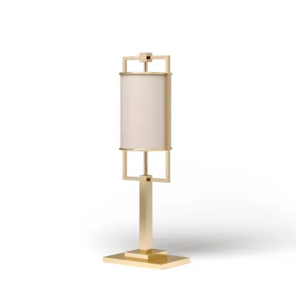 Zdjęcie Prestiżowa lampa na biurko lub stolik z metalową ramą z Włoch