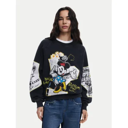 Zdjęcie Desigual Bluza Minnie 25SWSK25 Czarny Regular Fit
