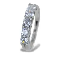Picture Gold Italian ring with zircons