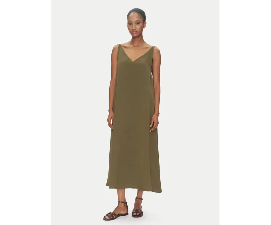 obrazek 1 ViCOLO Sukienka letnia TD0758 Khaki Regular Fit