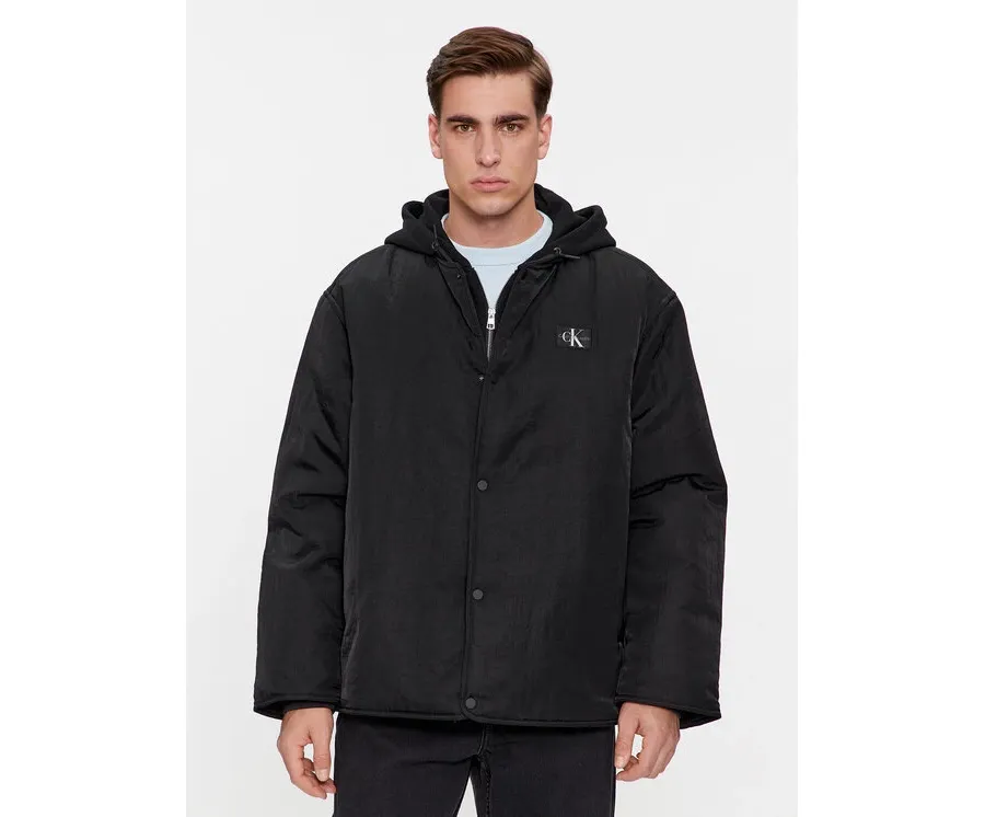 obrazek 1 Calvin Klein Jeans Kurtka przejściowa Skater Hooded Jacket J30J325290 Czarny Regular Fit