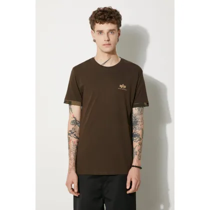 Zdjęcie Alpha Industries t-shirt bawełniany kolor zielony gładki 106509.415-ZIELONY
