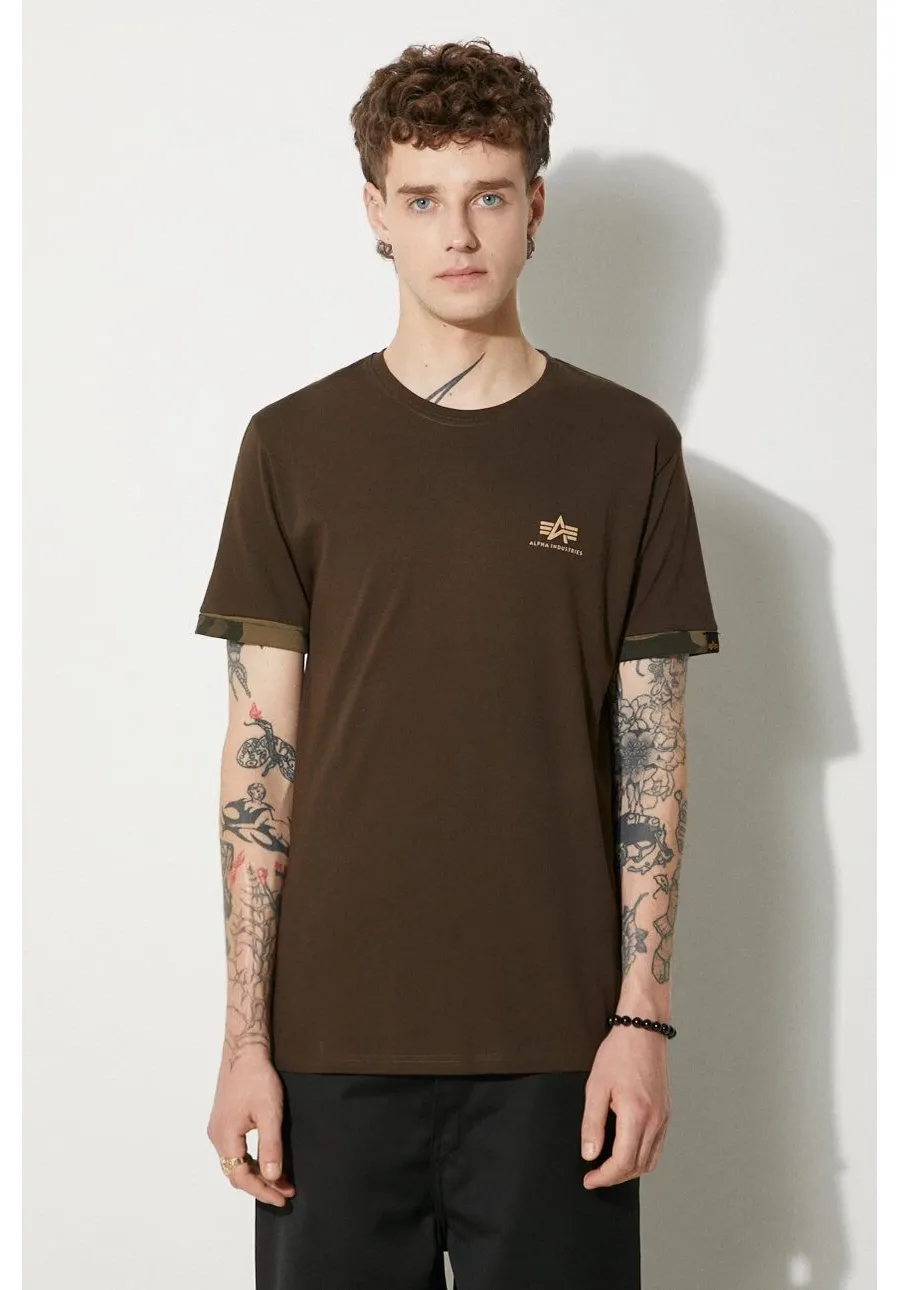 obrazek 1 Alpha Industries t-shirt bawełniany kolor zielony gładki 106509.415-ZIELONY
