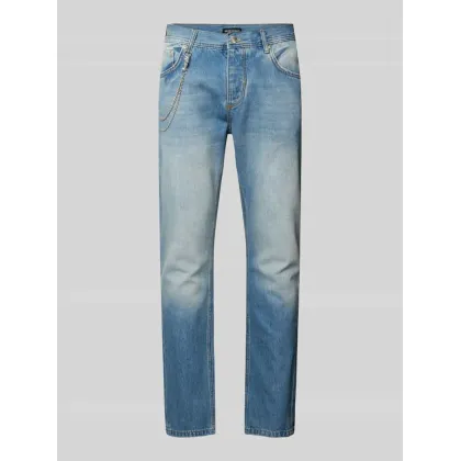 Zdjęcie Jeansy o skróconym kroju slim fit z łańcuszkami