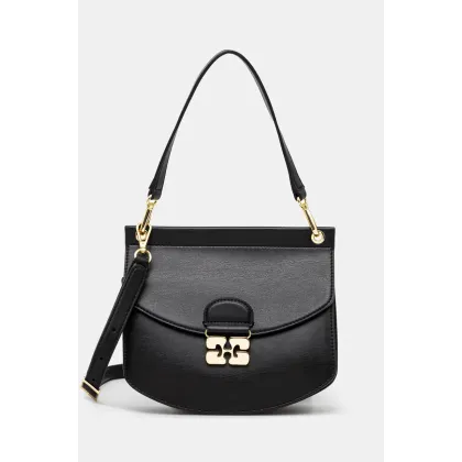 Zdjęcie GANNI torebka skórzana Apo-G Bag Small kolor czarny A6449