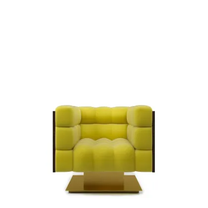 Zdjęcie Elegancki fotel tapicerowany H.77xL.90xP.87 cm