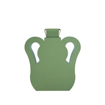 Zdjęcie Skórzany wazon Otto 9x40xH45 cm w stylowym kolorze liści eukaliptusa