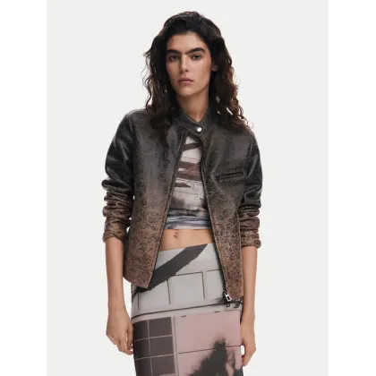 Zdjęcie Desigual Kurtka skórzana 25SWEW44 Brązowy Regular Fit