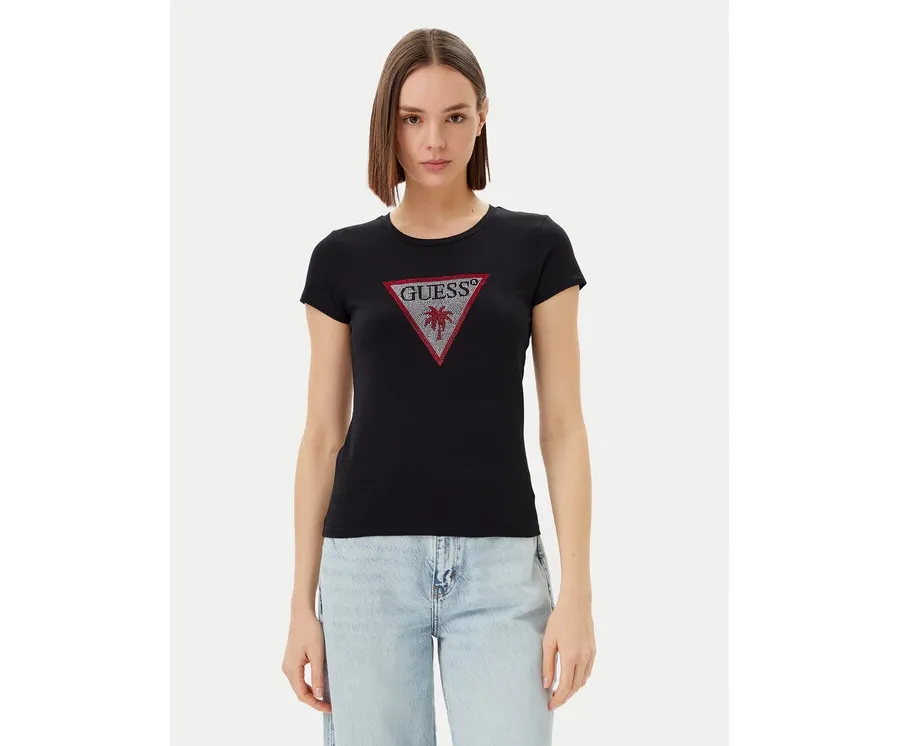 obrazek 1 Guess T-Shirt E5GI08 J1314 Czarny Slim Fit