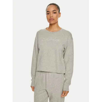 Zdjęcie Calvin Klein Koszulka piżamowa Relaxed Crew Pullover QS7273E Szary Regular Fit