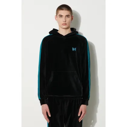 Zdjęcie Needles bluza Track Hoody męska kolor czarny z kapturem wzorzysta OT234