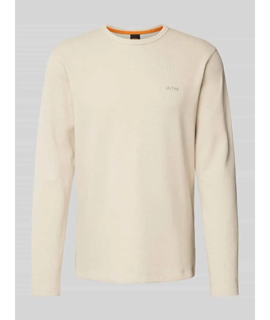 obrazek 1 Bluzka o kroju regular fit z długim rękawem i wyhaftowanym logo model ‘TEMPESTO’