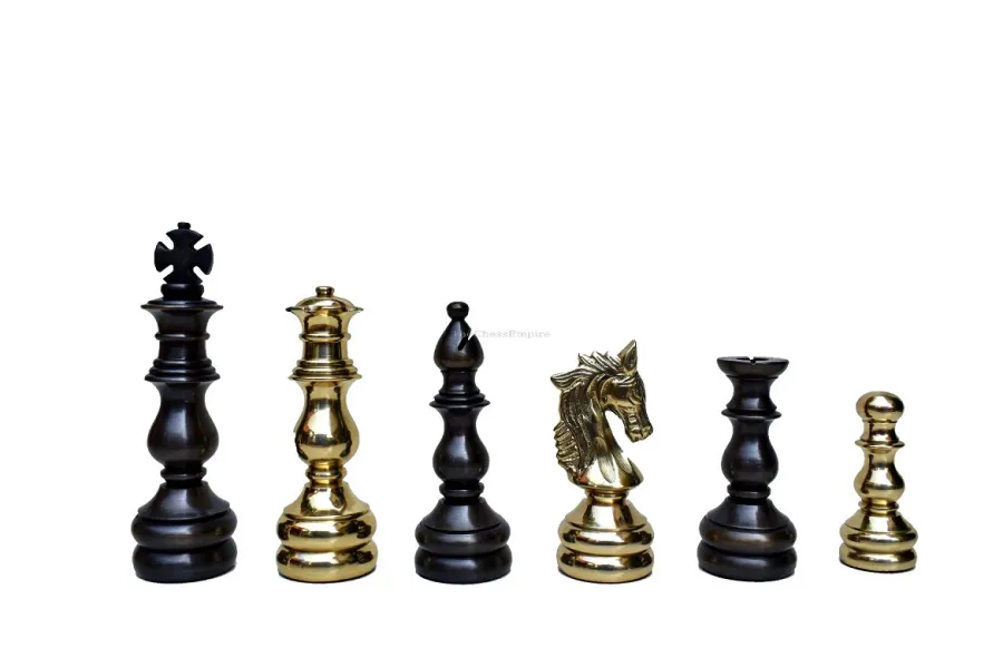 obrazek 1 Profesjonalne szachy z litego mosiądzu English Elite - The Chess Empire