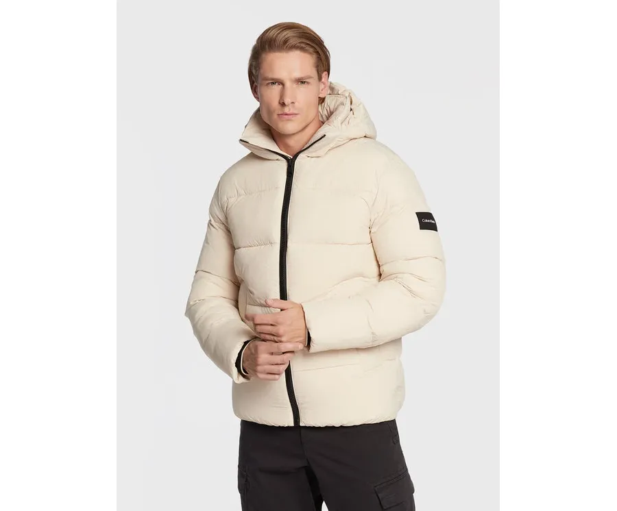 obrazek 1 Calvin Klein Kurtka zimowa Crinkle K10K110336 Beżowy Regular Fit