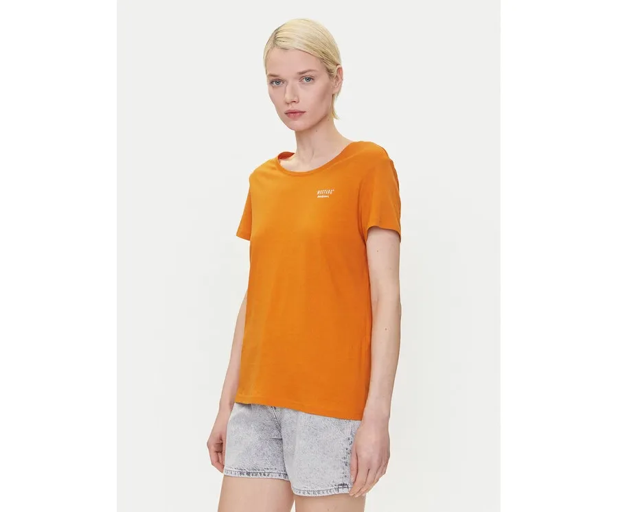 obrazek 1 Mustang T-Shirt Alma 1016155 Pomarańczowy Regular Fit