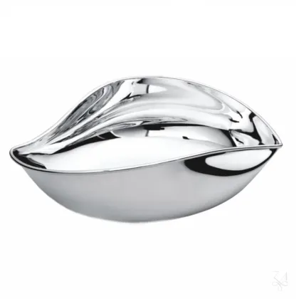 Picture Stylish teardrop-shaped silver-plated Ondina bowl - Zaramella Argenti