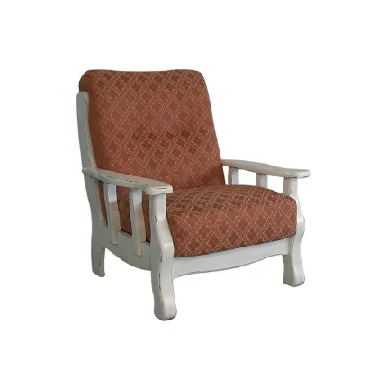 Zdjęcie Stylowy włoski fotel Angela z tapicerowanymi poduszkami