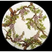 Zdjęcie Prestiżowy blat stołu ogrodowego wykonany z lawy wulkanicznej zdobiony motywem roślinnym - Ceramiche Valchida