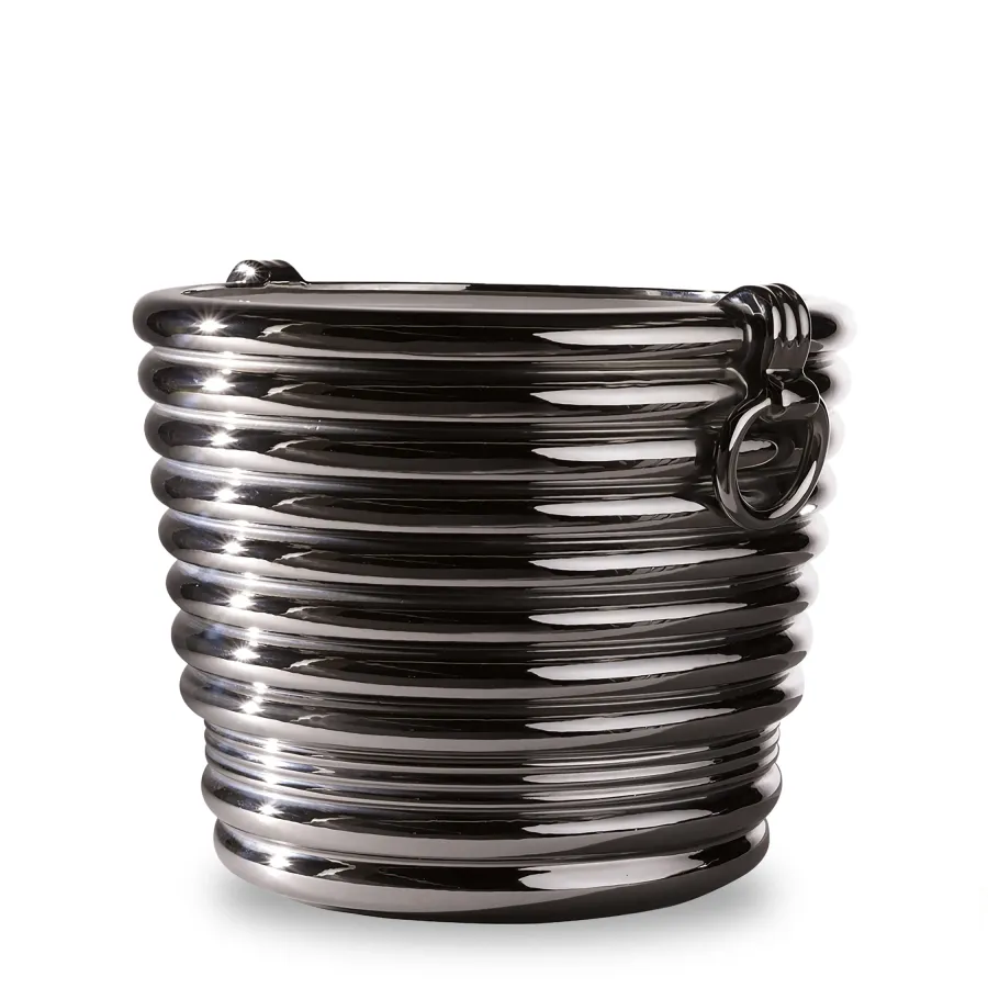 obrazek 1 Donica z pierścieniami z glazurowanej ceramiki H.34xL.47xD.Int.37 cm