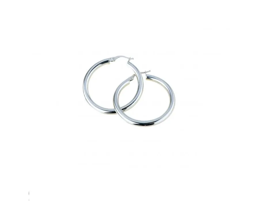 obrazek 1 Stylowe okrągłe złote kolczyki 25 mm