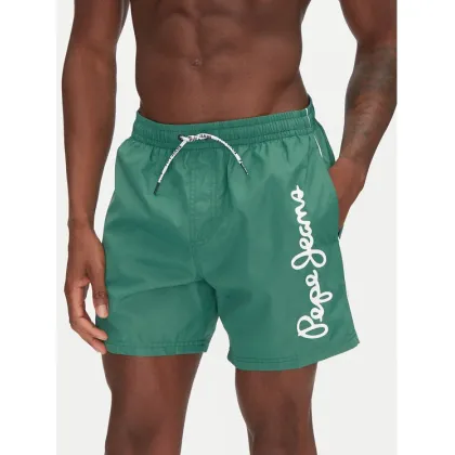 Zdjęcie Pepe Jeans Szorty kąpielowe Logo PMB10419 Zielony Regular Fit