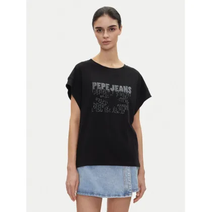 Zdjęcie Pepe Jeans T-Shirt Lira PL505996 Czarny Regular Fit