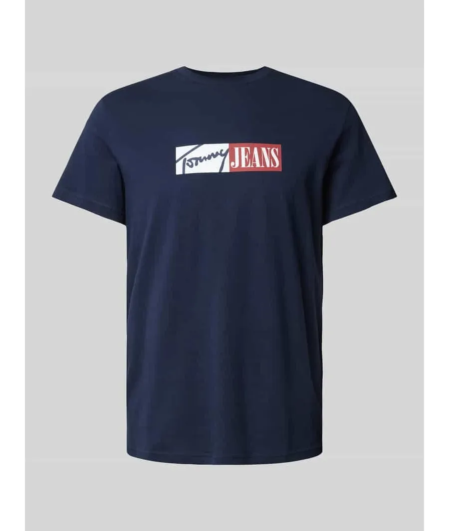 obrazek 1 T-shirt o kroju slim fit z nadrukiem z logo