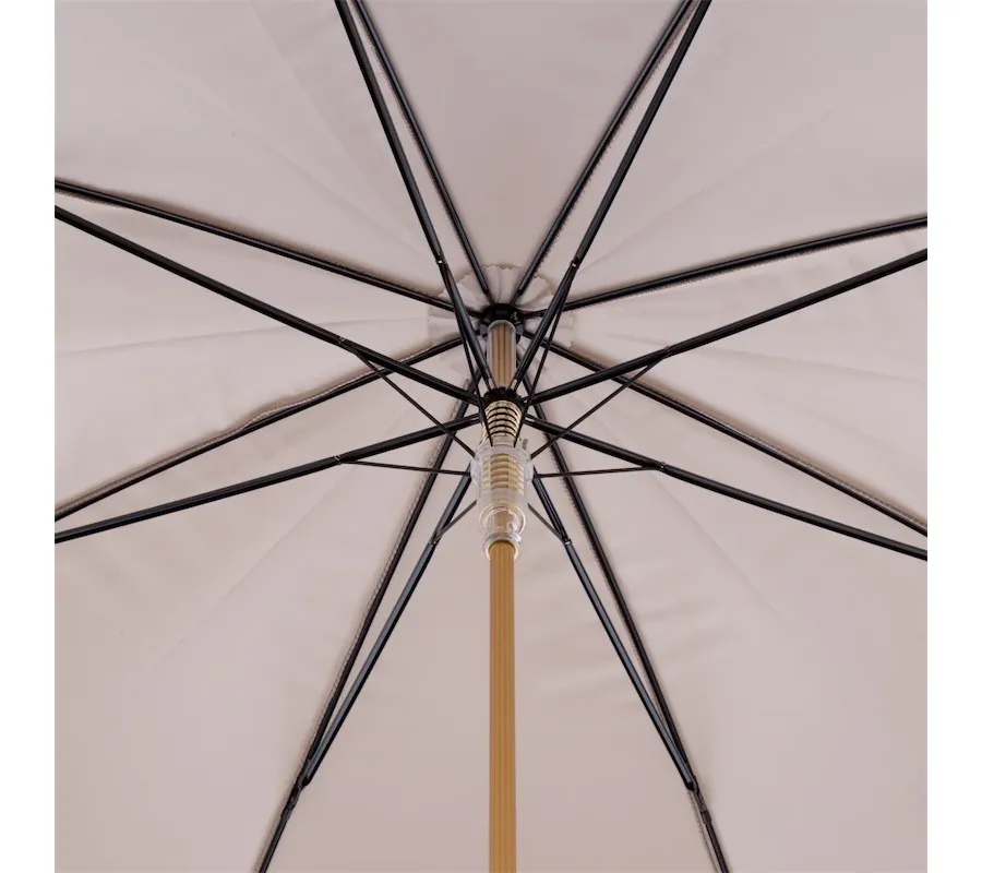 obrazek 5 Stylowy parasol damski w kolorze beżowym z rączką w kształcie głowy królika - Pasotti