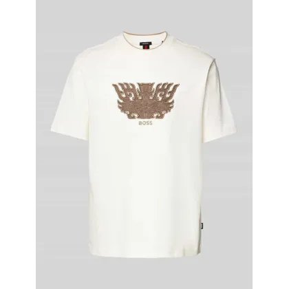 Zdjęcie T-shirt z wyhaftowanym motywem i logo model ‘Taut’