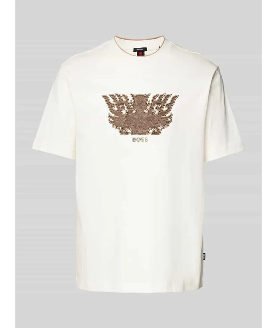 obrazek 1 T-shirt z wyhaftowanym motywem i logo model ‘Taut’
