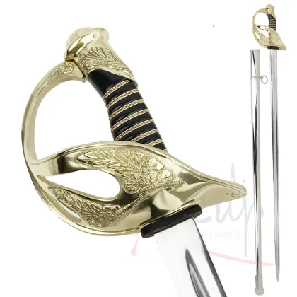 Zdjęcie Stylowa szabla oficerska – model z 1923 roku z pochwą i mosiężnym wykończeniem