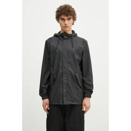 Zdjęcie Rains kurtka przeciwdeszczowa 18010 Fishtail Jacket kolor czarny przejściowa 18010.01-01Black