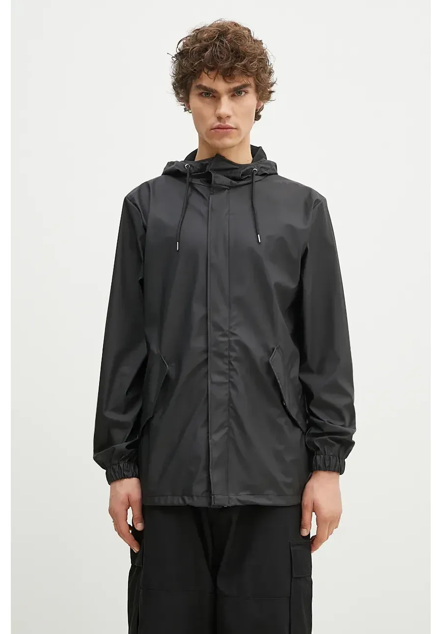 obrazek 1 Rains kurtka przeciwdeszczowa 18010 Fishtail Jacket kolor czarny przejściowa 18010.01-01Black