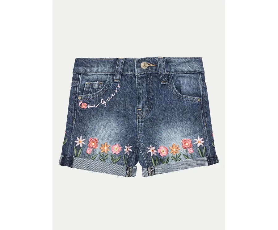 obrazek 1 Guess Szorty jeansowe K5GD02 D45E0 Niebieski Regular Fit