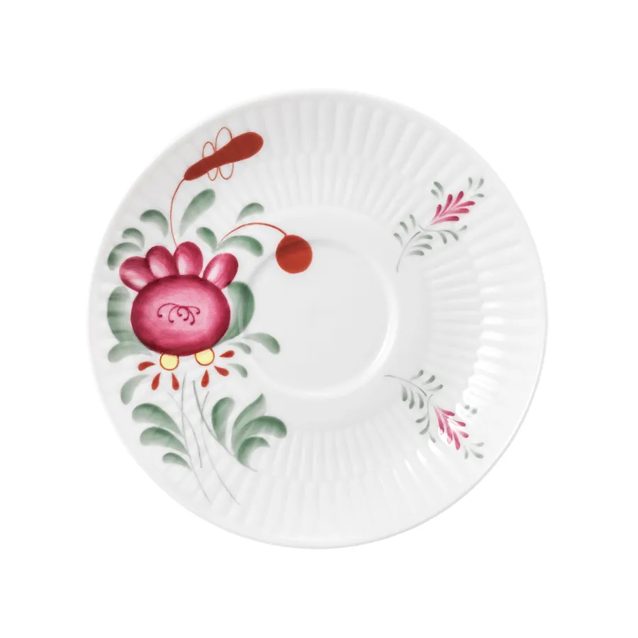 obrazek 1 Duży porcelanowy spodek zdobiony kwiatowym ornamentem z Niemiec – Tettau