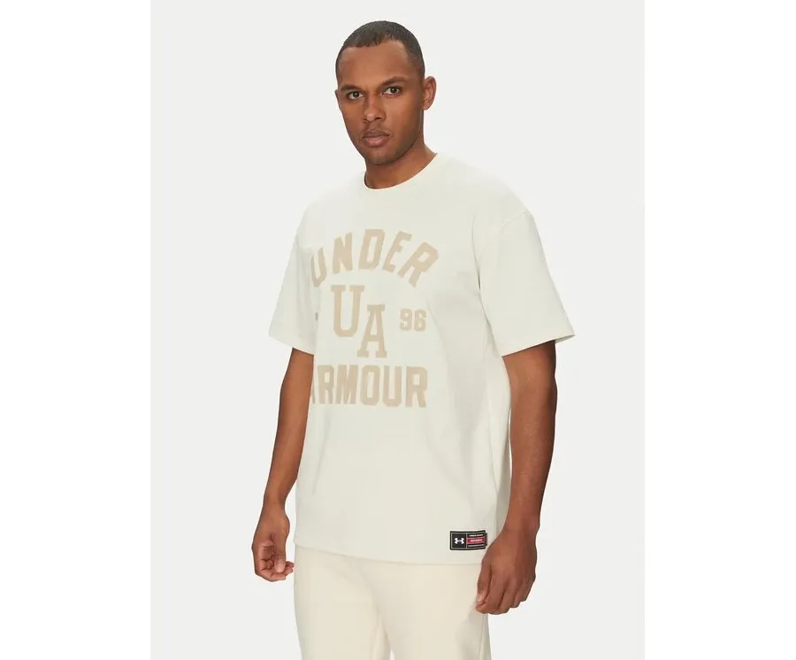 obrazek 1 Under Armour T-Shirt Heavyweight Varsity 1390179 Beżowy Oversize
