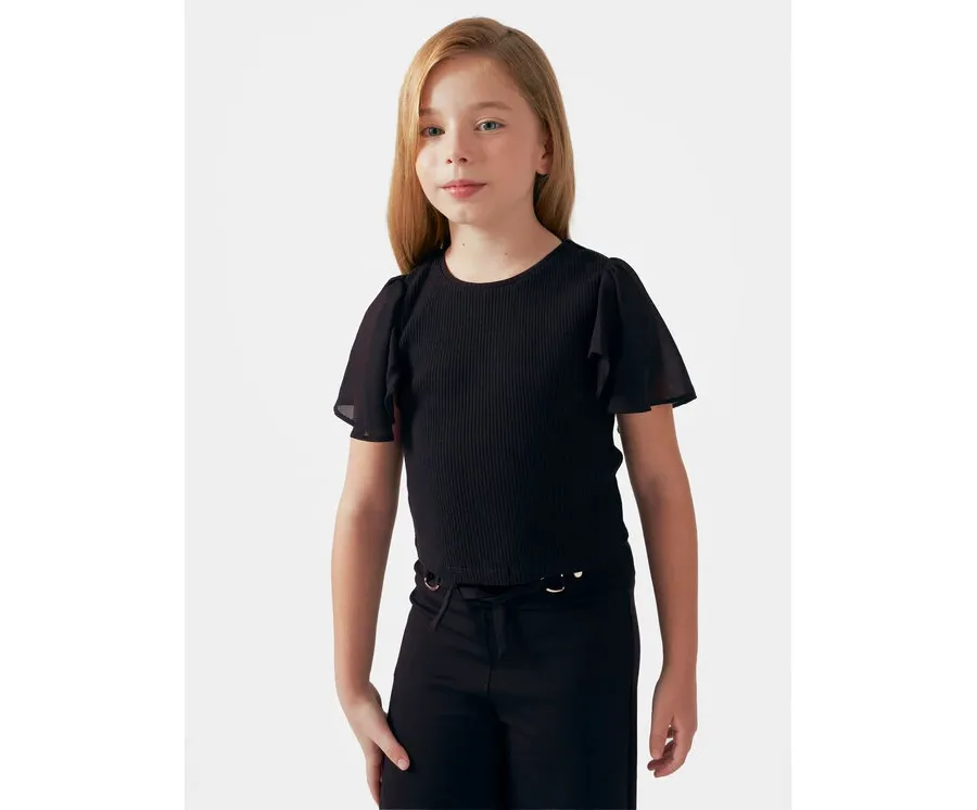 obrazek 1 Mayoral Bluzka 6004 Czarny Slim Fit