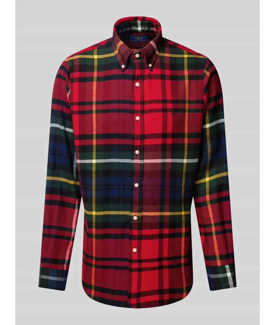 obrazek 1 Koszula casualowa o kroju classic fit z kołnierzykiem typu button down