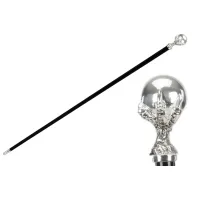 Picture A beautiful, stylish black walking stick with a handle in the shape of a hawk's claw - Pasotti