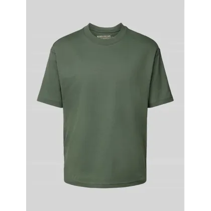 Zdjęcie T-shirt z prążkowanym okrągłym dekoltem