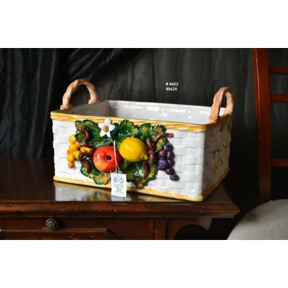 Picture An amazing decorative basket made of ceramics