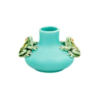 Picture A unique ceramic vase with two frogs - Bordallo Pinheiro