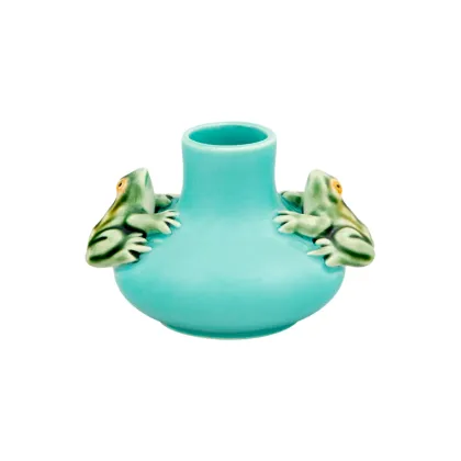 Zdjęcie Wyjątkowa waza ceramiczna z dwoma żabami - Bordallo Pinheiro